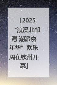 2025“浪漫北部湾 潮派嘉年华”欢乐周在钦州开幕