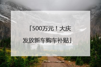 500万元！大庆发放新车购车补贴