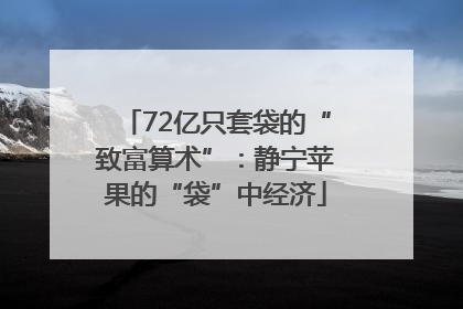 72亿只套袋的“致富算术”：静宁苹果的“袋”中经济