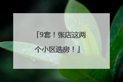 9套！张店这两个小区选房！